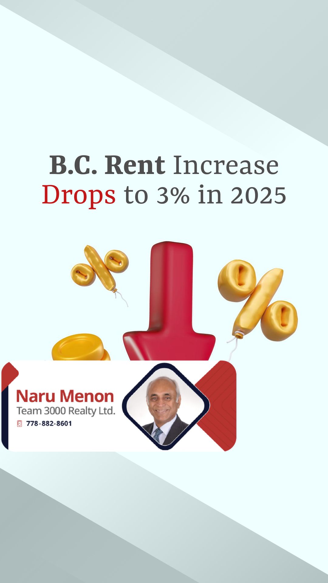 B.C. Rent Increase Drops to 3% in 2025